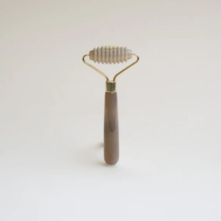 Natural Agate Spiked Facial Roller | Textured Anti-Aging & Detoxifying Massager