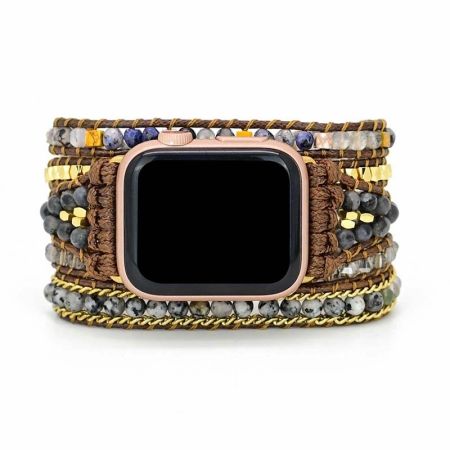 Natural Labradorite Beaded Apple Watch Band