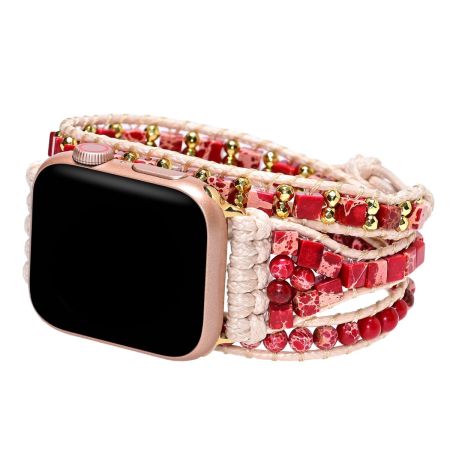 Red Emperor Natural Stone Watch Strap