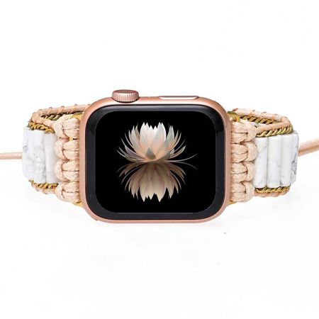 Heavenly Howlite Apple Watch Strap – Calming Crystal Bracelet Band