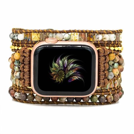 Agate Moonlight / Moonlight Goddess Apple Watch Strap – Handmade Healing Crystal Band