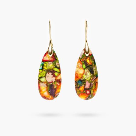 Intense Jasper Teardrop Earrings