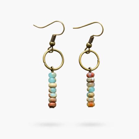 Natural Stone Jasper Earrings