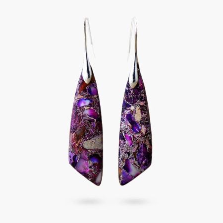 Purple Jasper Hook Earrings