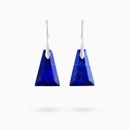 Lapis Lazuli Geometric Drop Earrings