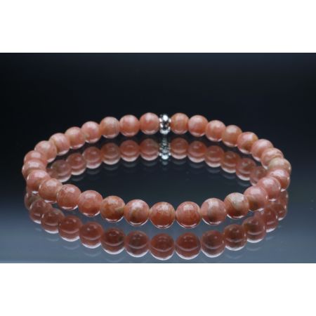 Rhodochrosite Bracelet (6mm Beads)/Self-Love, Self-Esteem, Healing Inner Child, Trauma, Abuse, Compassion, Positive Attitude, Self-Worth
