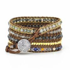 Natural Labradorite Beaded Apple Watch Band