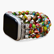 Handmade Vineyard Jasper Stretch Apple Watch Strap