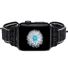 Black Lava Smart Watchband Strap for Apple Watch Women Men Bracelet Healing Gift