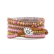 Rose Quartz Bohemian Apple Watch Strap