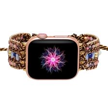 Rhodochrosite & Lapis Lazuli Apple Watch Strap Handmade Watch Strap 49mm Wristband for Apple Series  Band