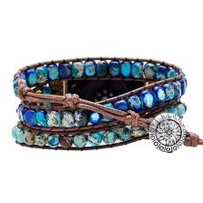 Graceful Blue Jasper Apple Watch Strap – Handmade Natural Stone iWatch Band