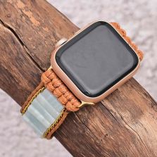 Wholesale Amazonite Apple Watch Band – Handmade Beaded Boho Bracelet Strap