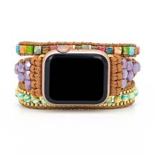Boho Emperor Apple Watch Strap – Jasper & Agate Healing Crystal Band