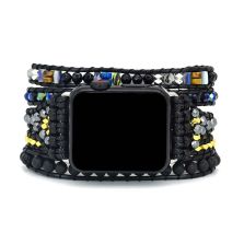 Nightfall Bohemian Wrapsody Bracelet Band for Apple Watch – Handmade Natural Stone Wrap