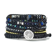 Nightfall Bohemian Wrapsody Bracelet Band for Apple Watch – Handmade Natural Stone Wrap