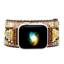 Boho Beaded Apple Watch Band – Handmade Bracelet Strap for Series 10/9/8/7/6/SE (38–49mm)