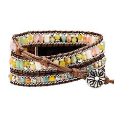 Boho Beaded Apple Watch Band – Handmade Bracelet Strap for Series 10/9/8/7/6/SE (38–49mm)
