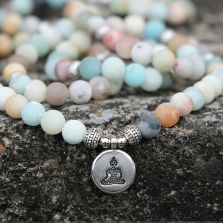 Amazonite Mala Bracelet – 108 Beads for Peace &amp; Balance