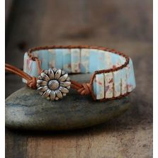 Handmade Bohemian Shoushan Stone Bracelet