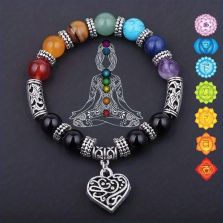 7 Chakra Healing Bracelet – Natural Stone Beads, Energy Balance &amp; Meditation Jewelry