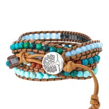 Handmade Jasper, Howlite &amp; Hematite Wrap Bracelet – 5 Layer Healing Gemstone Jewelry