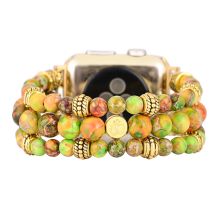 Handmade Conifer Jasper Stretch Apple Watch Strap