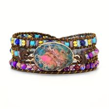 Intense Emperor Jasper Wrap Bracelet