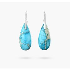 Turquoise Jasper Protection Drop Earrings