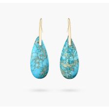 Turquoise Jasper Protection Drop Earrings