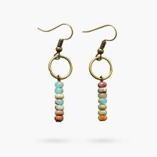 Natural Stone Jasper Earrings
