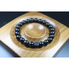 Matte Black Onyx with Cube Lava Balance Bracelet,Mens Bracelet,Womens Bracelet,8mm beads,Stretch Bracelet,Gemstone Bracelet,Healing Bracelet
