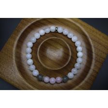 Moonstone, Labradorite &amp; Rose Quartz Bracelet (6mm Beads)/Hormone Balance, Calming, Spiritual, New Beginnings, Positive Energy, Protection