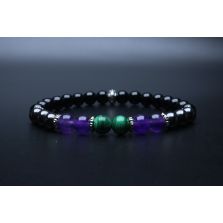 Powerful Empath Protection with Malachite, Amethyst, Hematite &amp; Black Tourmaline (6mm Beads)