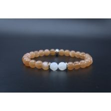 Sunstone &amp; Moonstone Bracelet (6mm Beads)/New Beginnings, Positive Energy, Calming, Joy