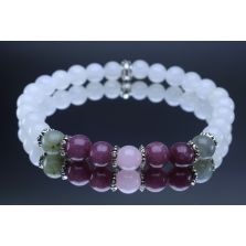 Moonstone, Labradorite, Lepidolite & Rose Quartz Bracelet (6mm Beads)