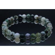 Tree Agate Bracelet (6mm Beads)/Stability, Protection, Peace, Safety, Strength