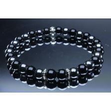 Black Tourmaline & Hematite Protection (6mm Beads)/ Positive Energy Bracelet