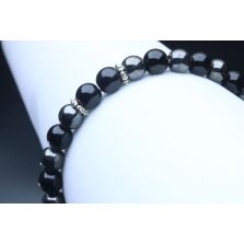 Black Tourmaline &amp; Hematite Protection (6mm Beads)/ Positive Energy Bracelet