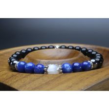 Kyanite, Selenite, Hematite &amp; Black Tourmaline Bracelet (6mm Beads)
