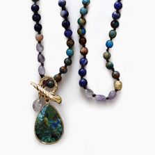 Healing Amethyst Teardrop Pendant Necklace