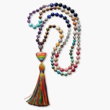 Chakra Charm Tassel Necklace
