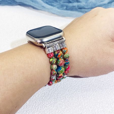 Handmade Vineyard Jasper Stretch Apple Watch Strap