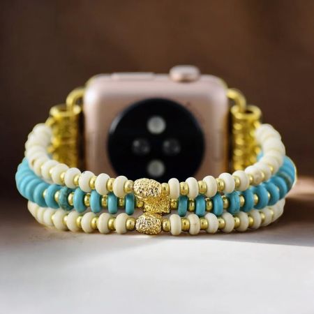 Powerful Turquoise Howlite Perfect Fit Watch Strap
