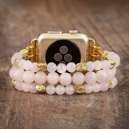 Rose Quartz Stretch Apple Watch Strap