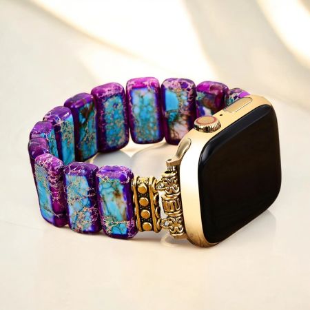Majestic Tibetan Jasper Stretch Apple Watch Strap