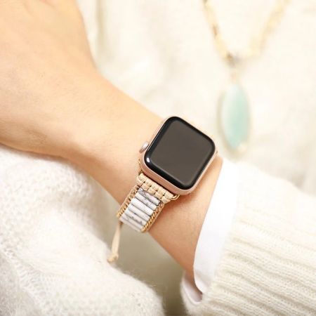 Heavenly Howlite Apple Watch Strap – Calming Crystal Bracelet Band