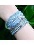 Healing Topaz Queen Silver Wrap Bracelet