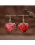 Red Heart Jasper Drop Earrings