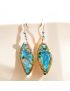 Jasper Leaf Dangle Earrings